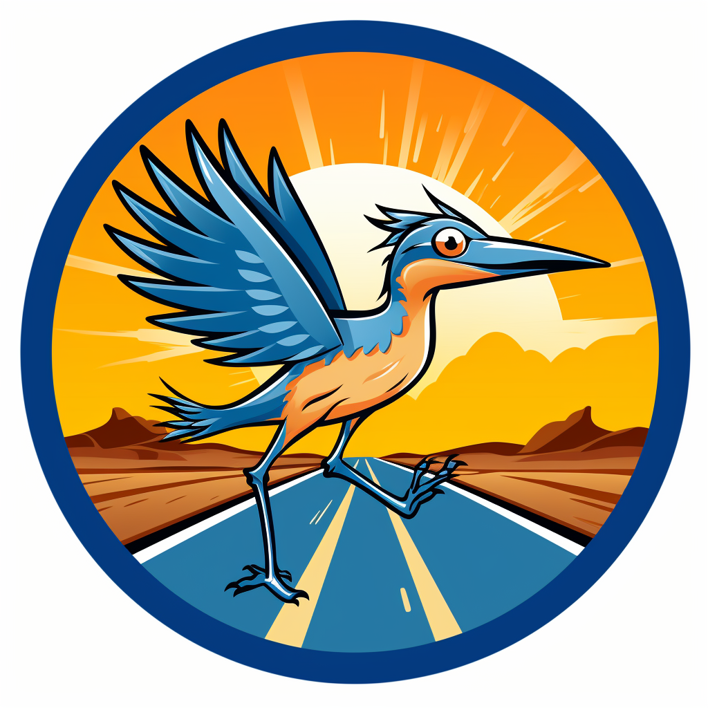 Cartoon road runner graphic