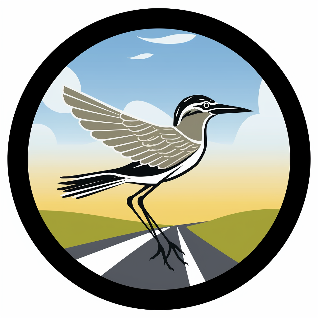 Graphic of a circular road runner