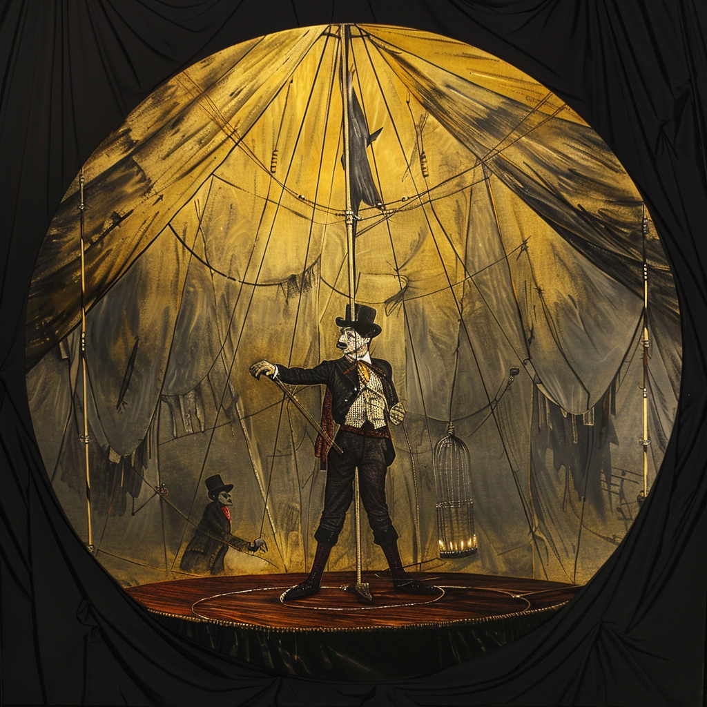 Dark Circus Tent Marionette Puppet