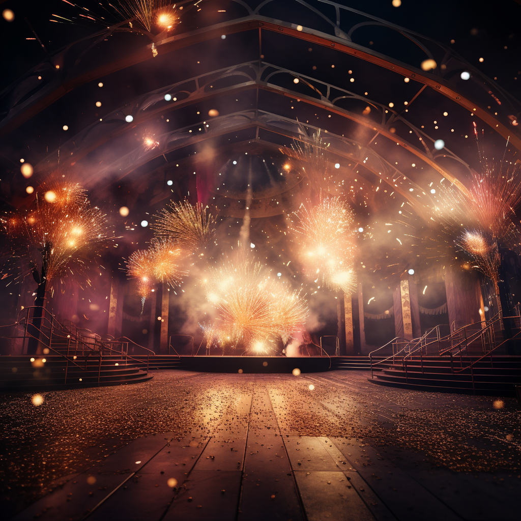 Glamorous Circus Firework Nightclub Texture