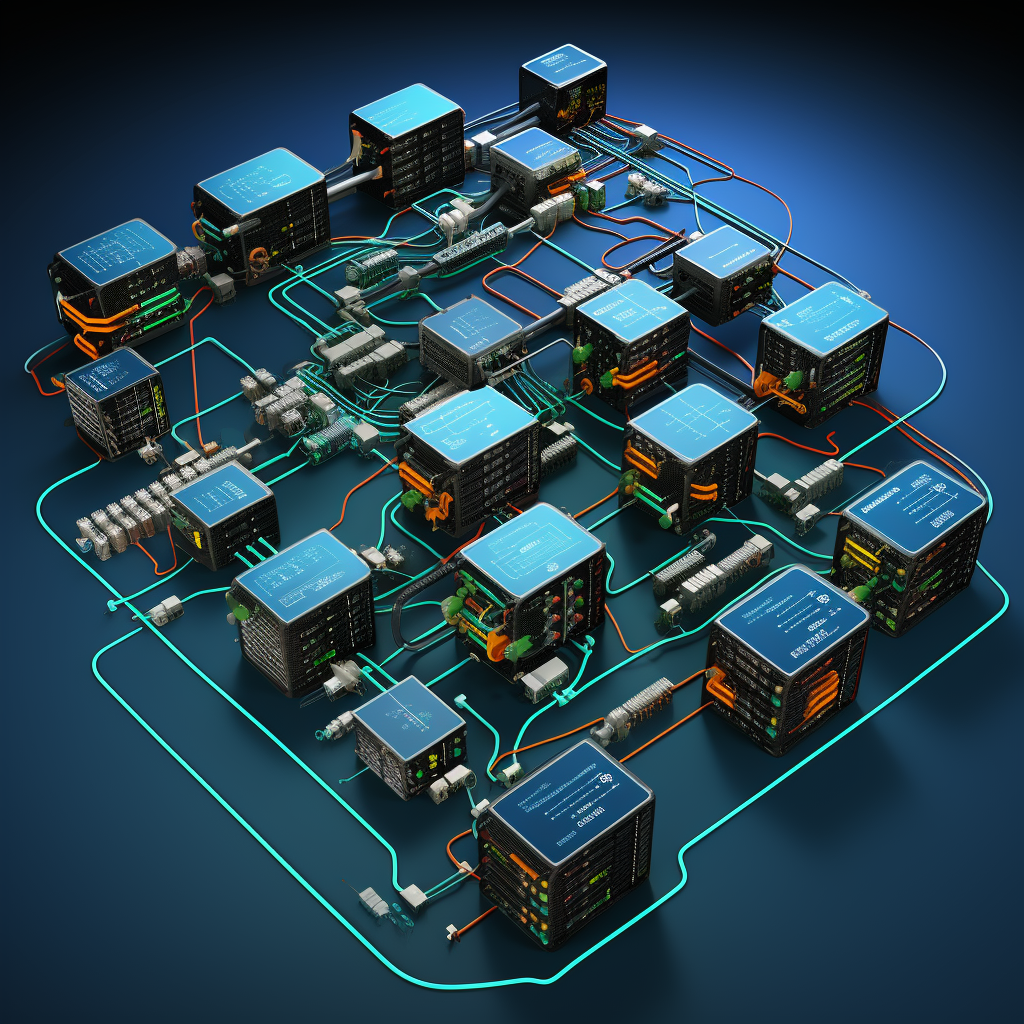 Network map of Cisco router and switches