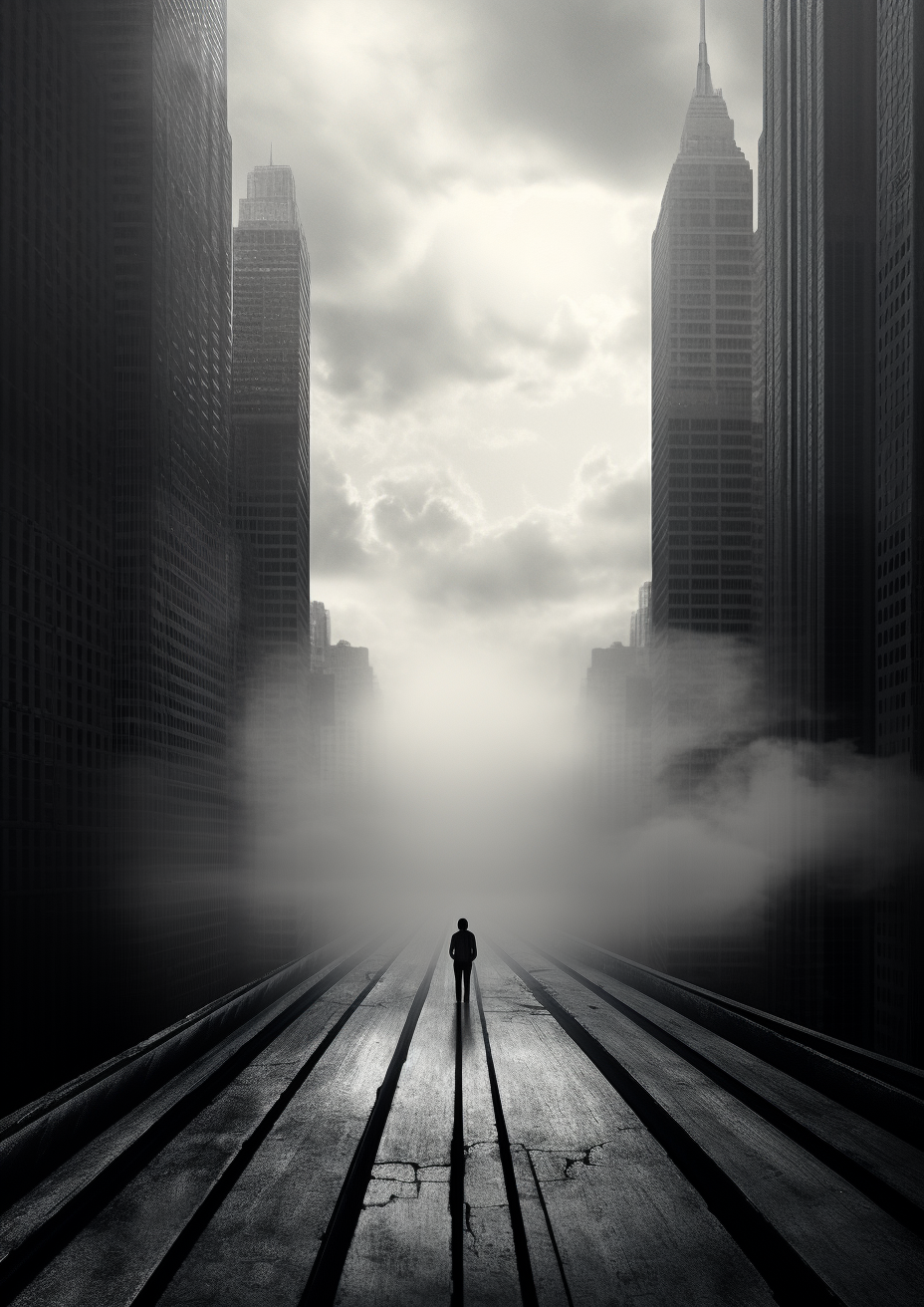 City in My Heart - Black & White Photo Manipulation