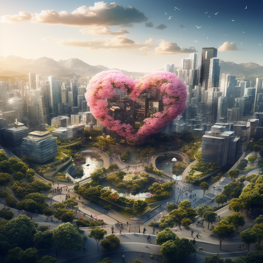 Hidden Decorative Hearts in City Landscape