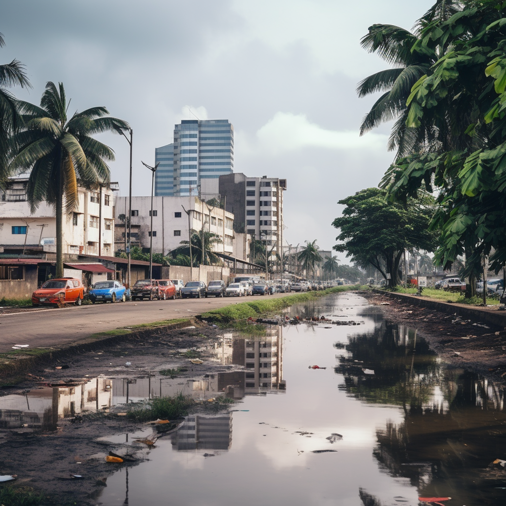 Libreville city landing photo