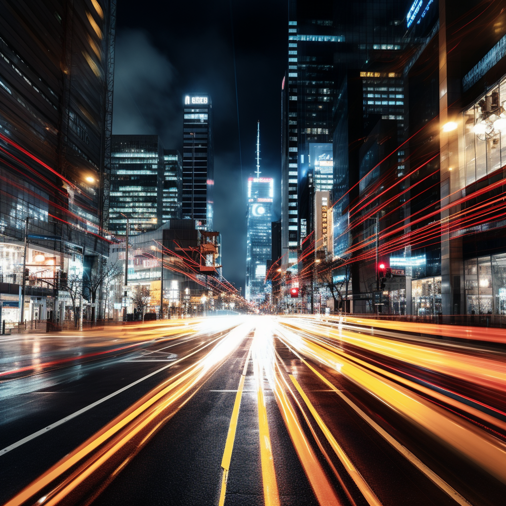 Breathtaking long exposure cityscape