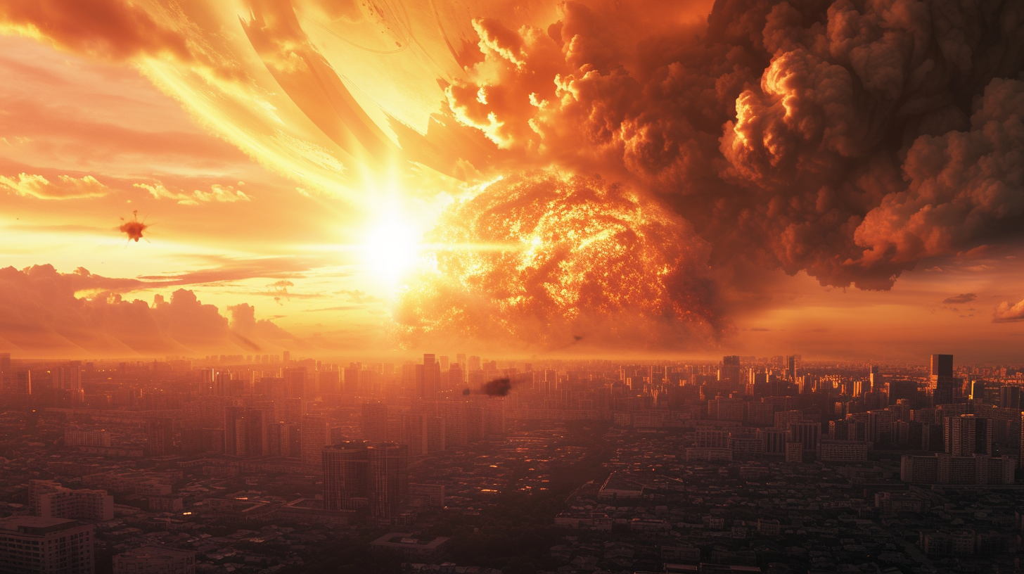 Nuclear explosion in city