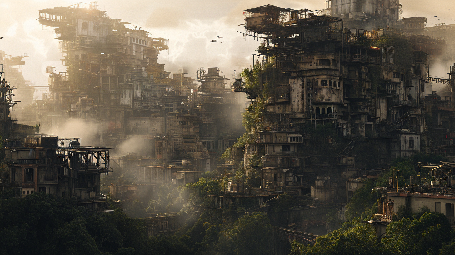 War-Ravaged City in Star Wars Style