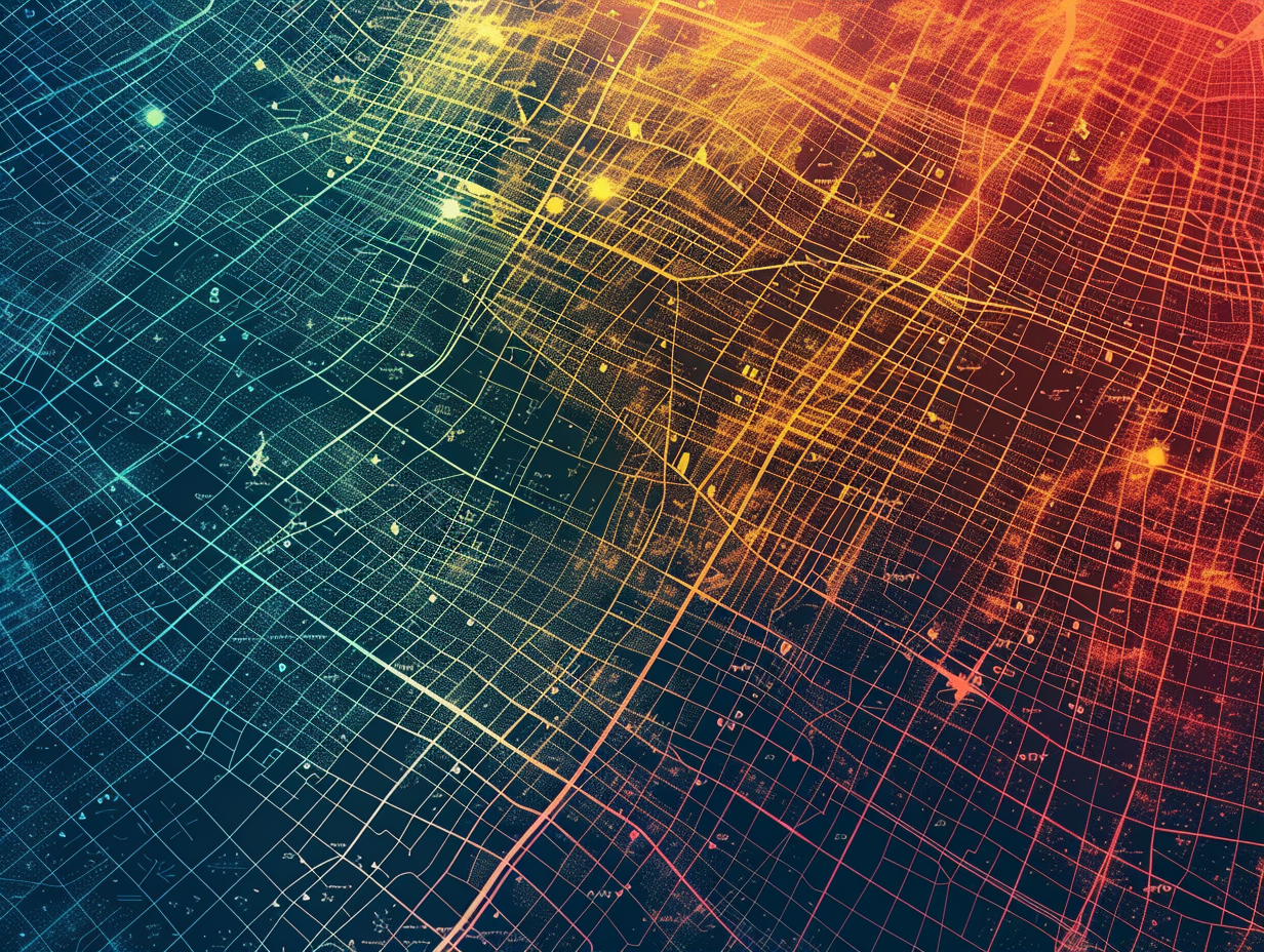 Heat map population density colors