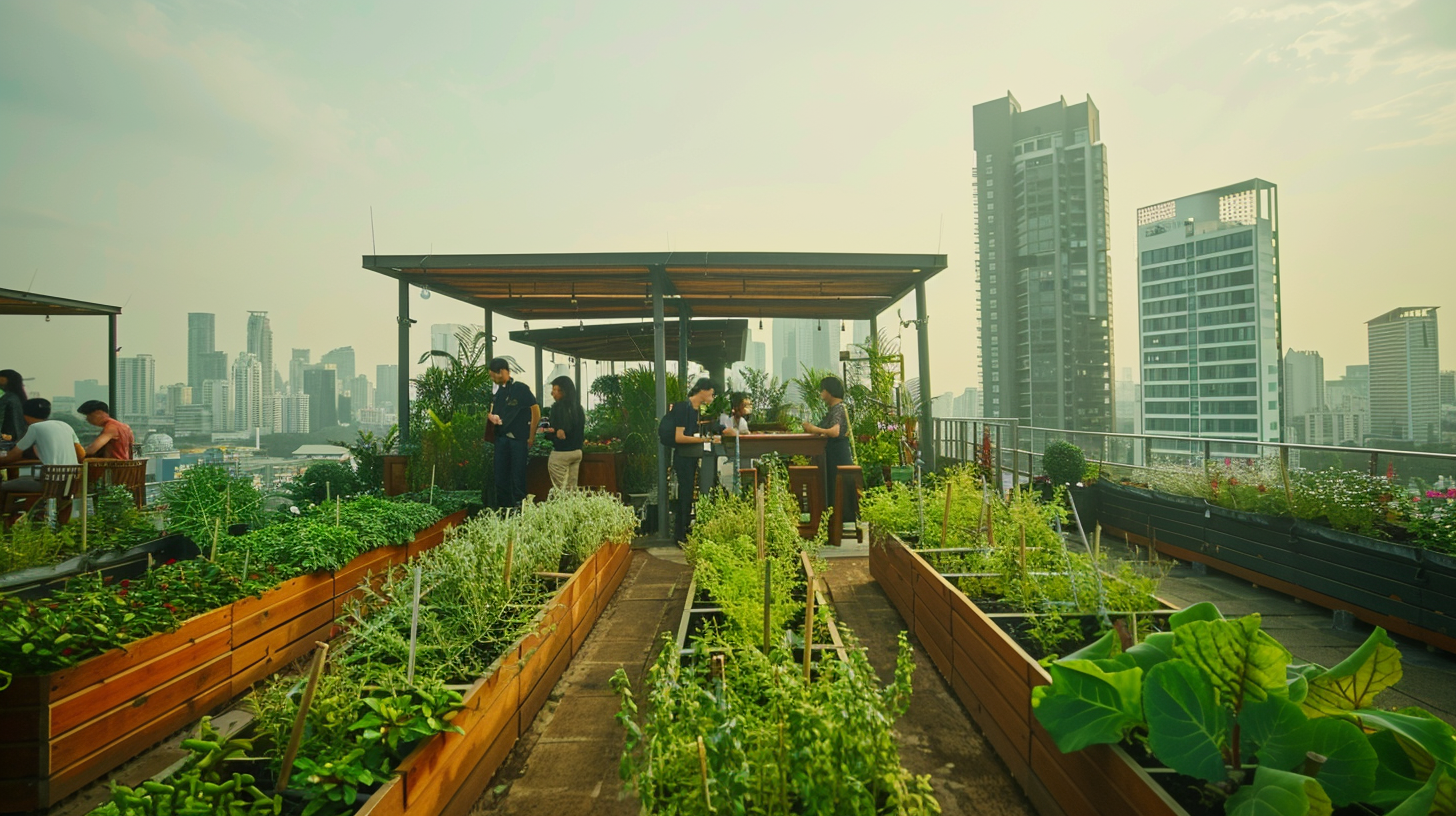 Serene Rooftop Garden City