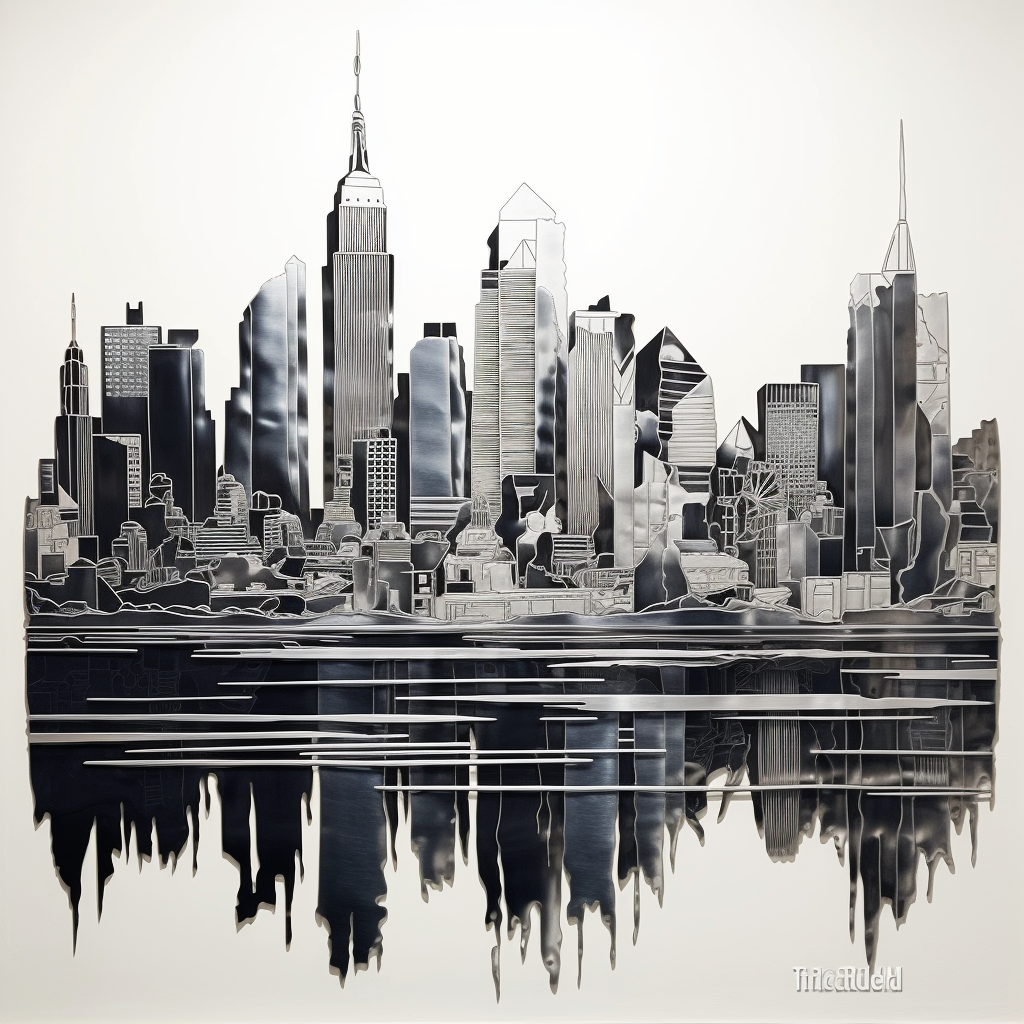 City Skyline Metal Cutout