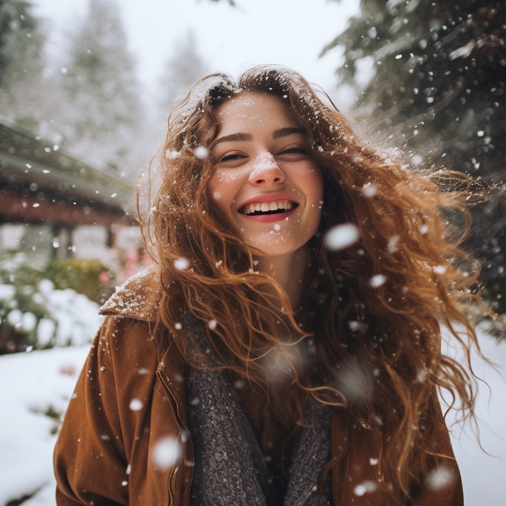 Girl in snow