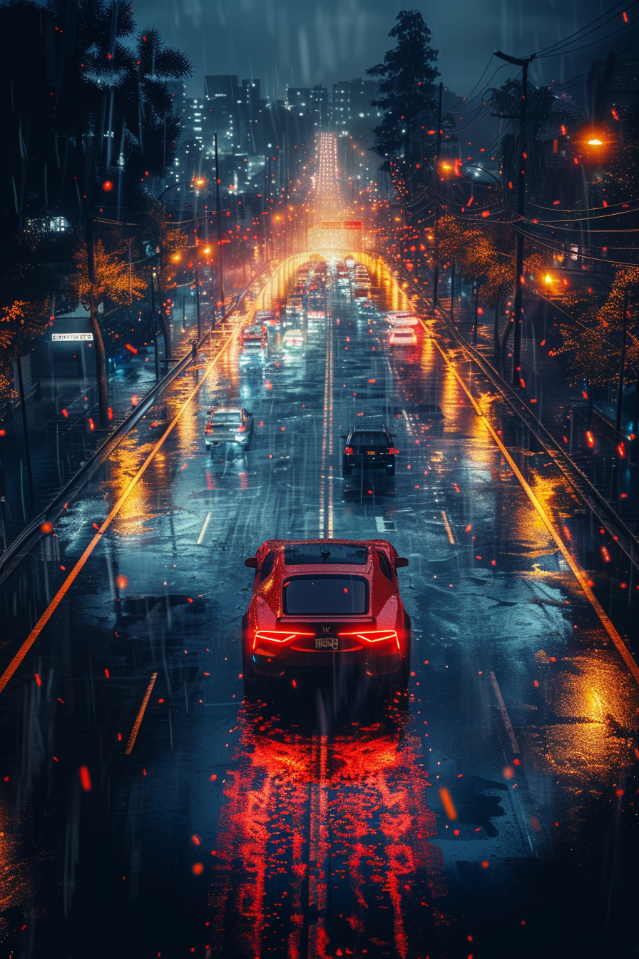 Night City Car View