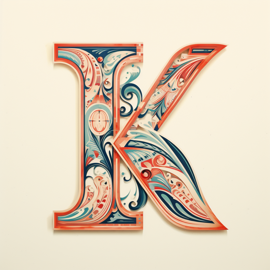 Claire Keane K typographic letter design