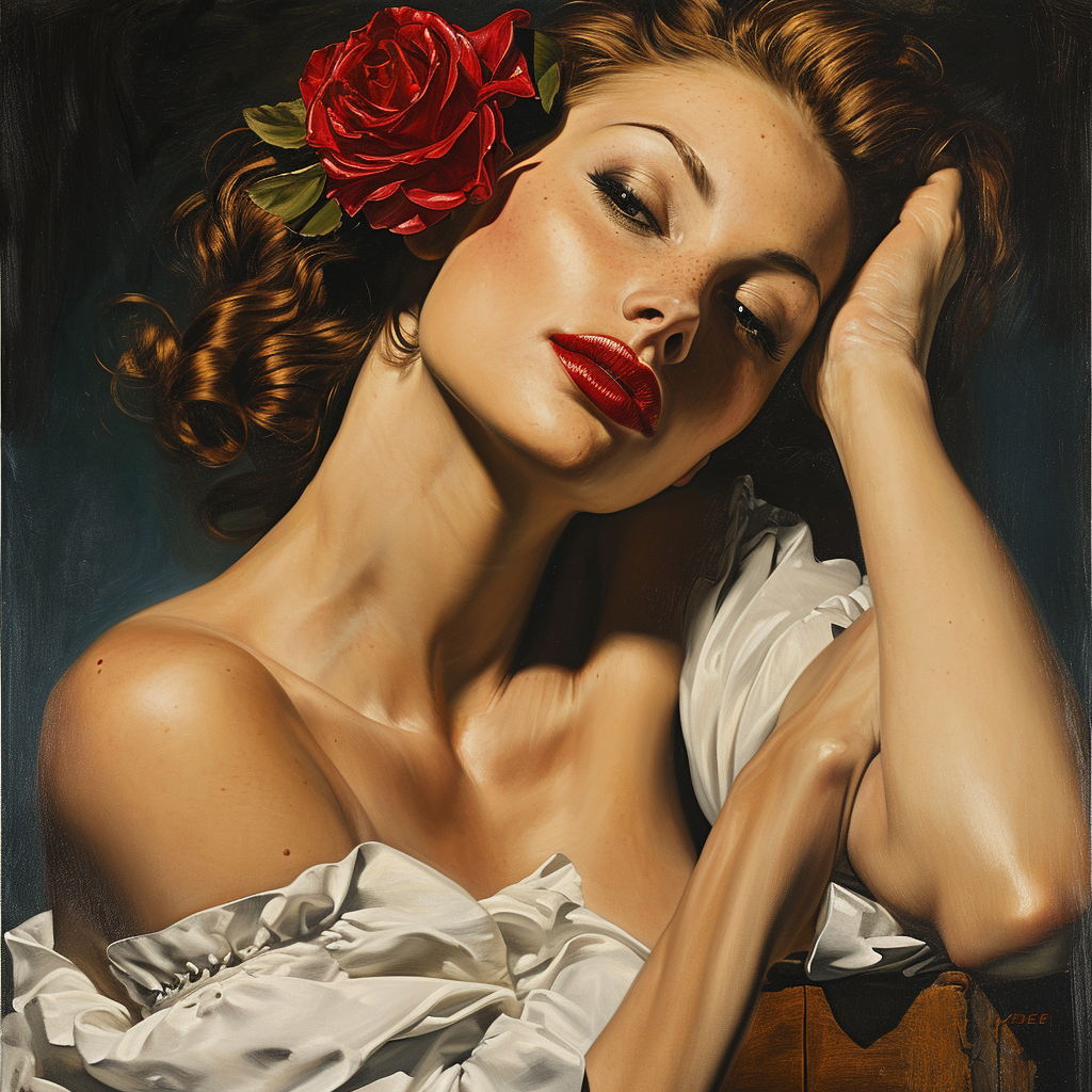 Beautiful classic Vargas pin up art