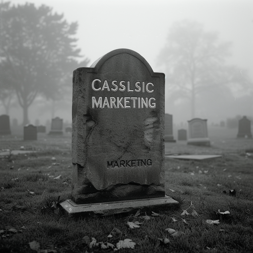 Classic Marketing Gravestone Cemetery Fog