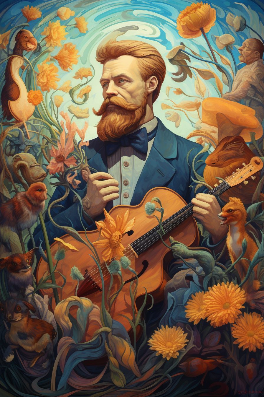 Beautiful classical art in Van Gogh style