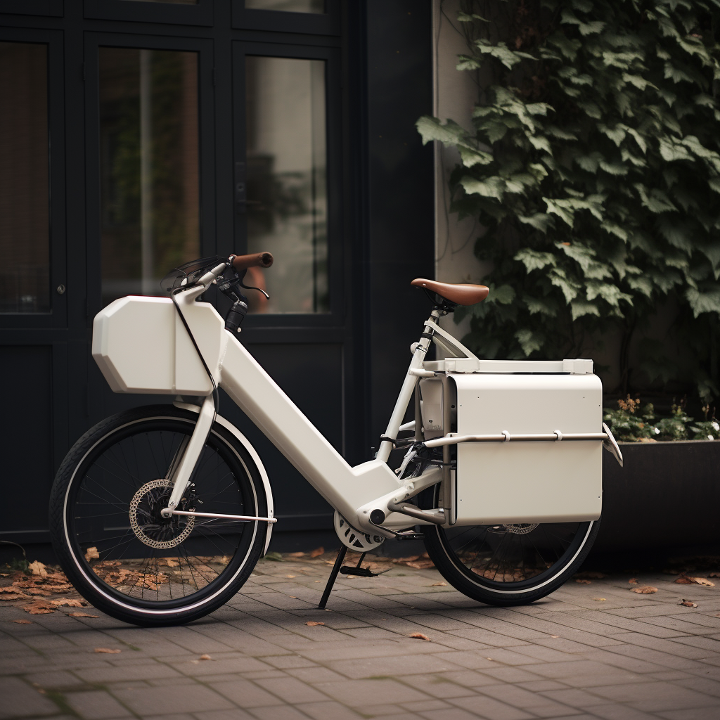 Elegant cargo bicycle in Dieter Rams style