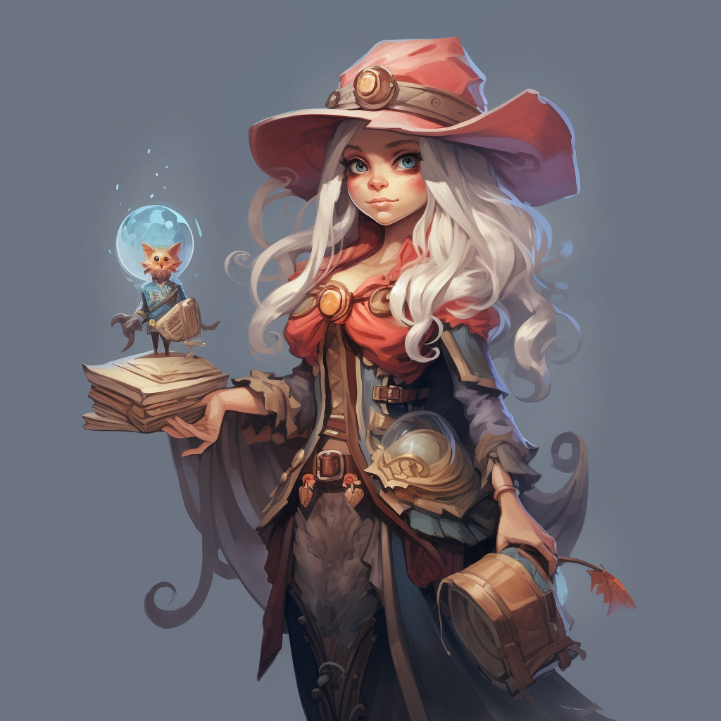 Stunning gnome wizard lady in DND style