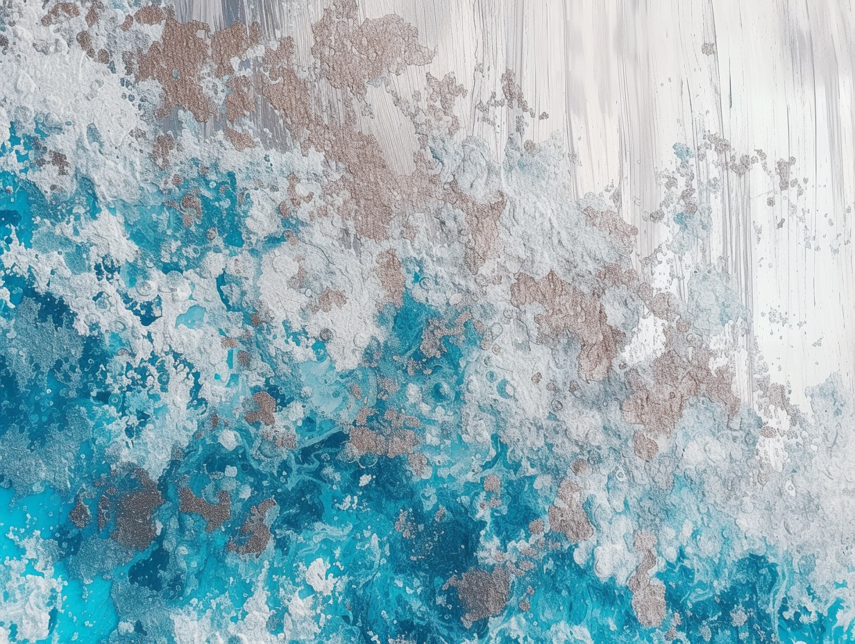Classy Background with Abstract Silver Turquoise Cream