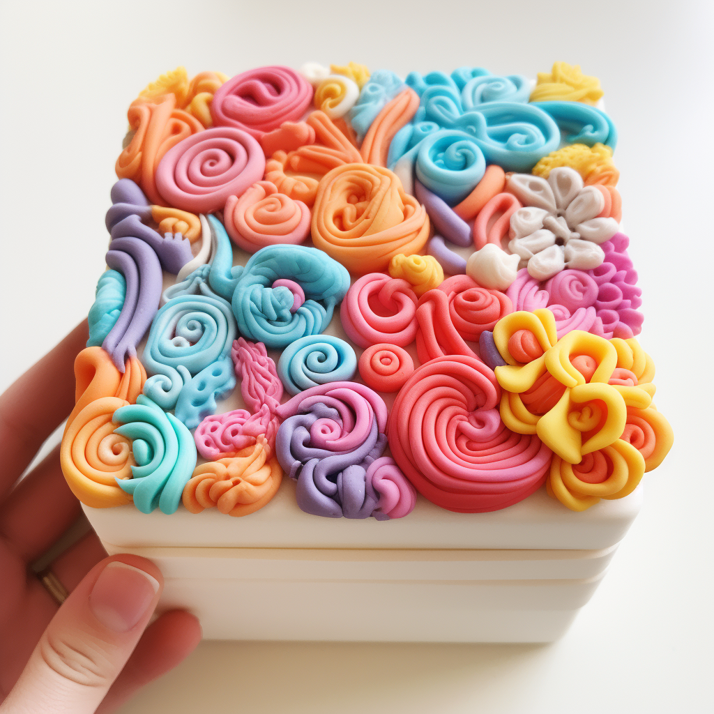 Realistic clay gift box image