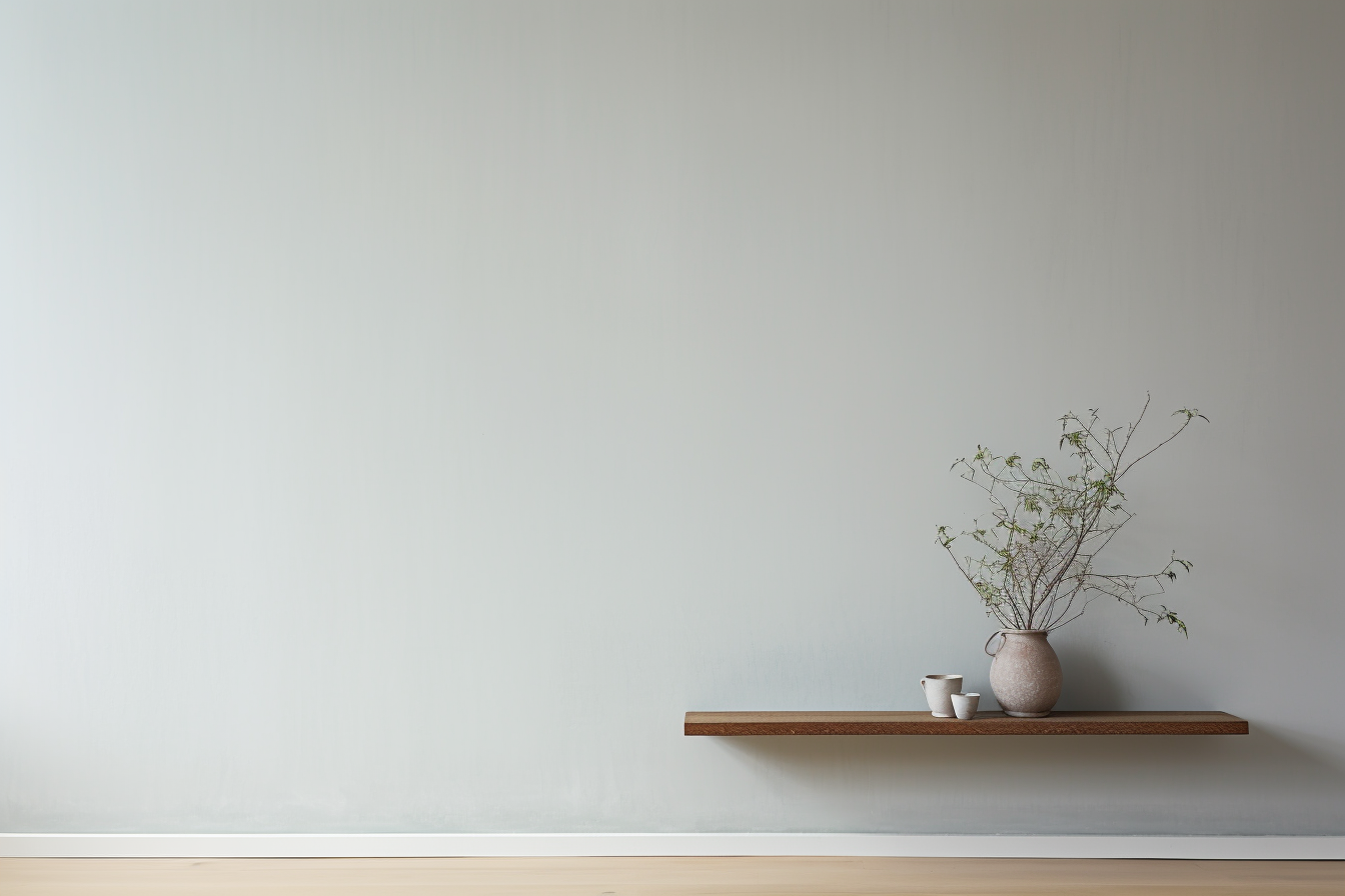 Light grey painted wall in livingroom