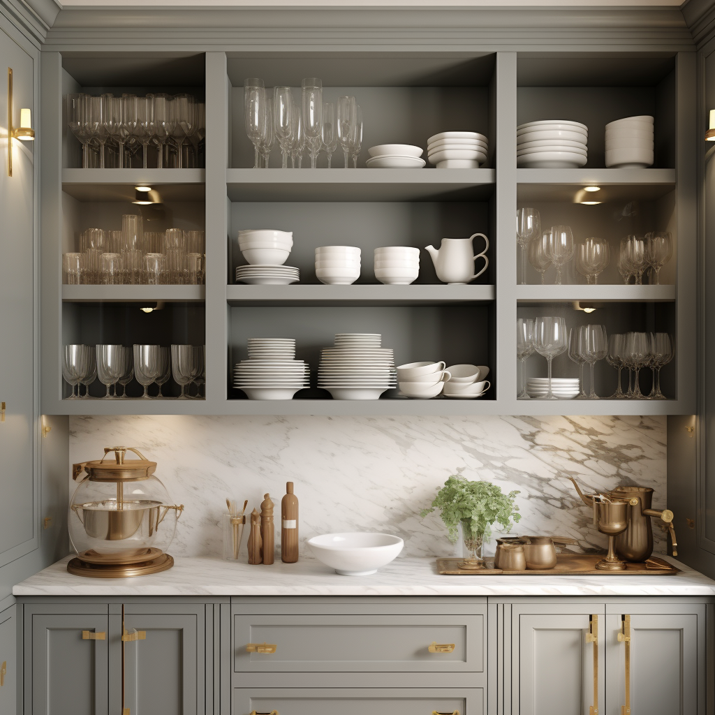 Clean and Organized Butler's Pantry