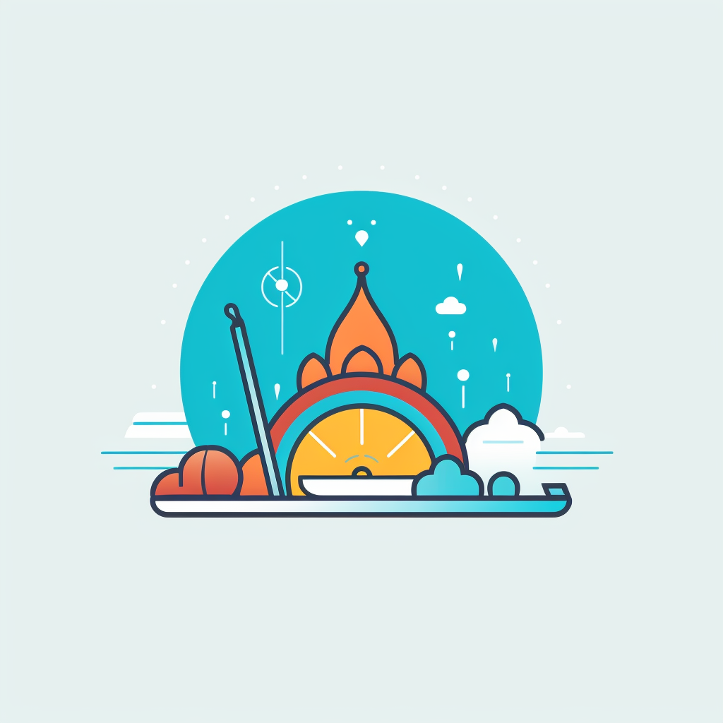 Flat Indian theme cleaner line logo