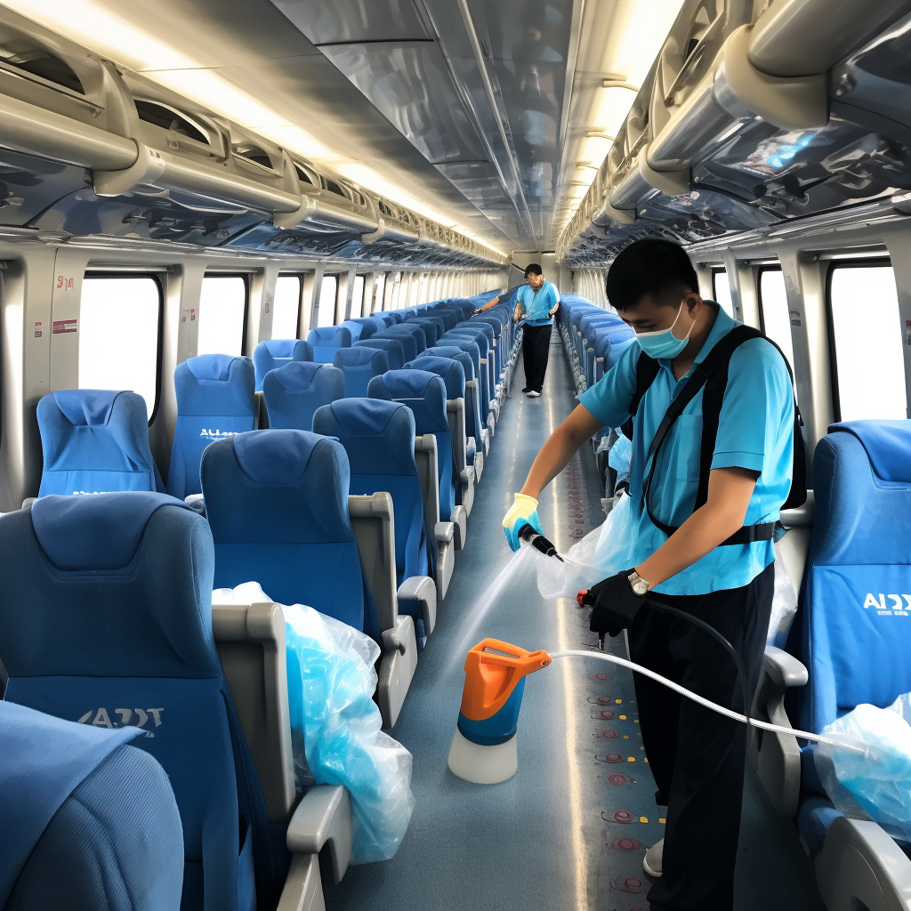 Cleaning KTX Train Workers