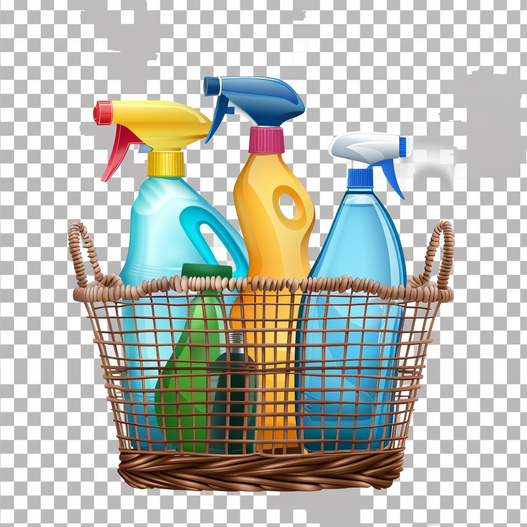 Basket of Cleaning Products