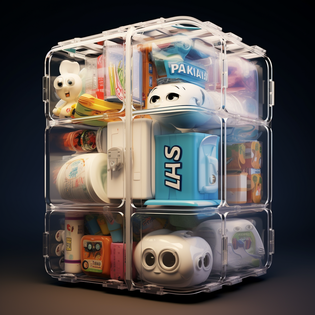 Pixar-themed Clear Plastic Storage Container