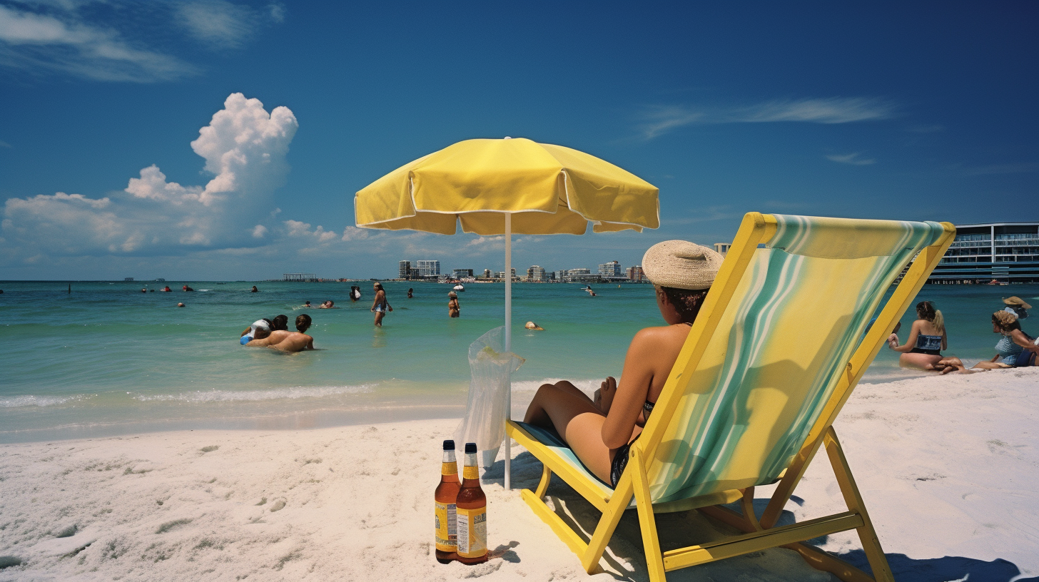 Vintage photo of Clearwater Beach, Florida