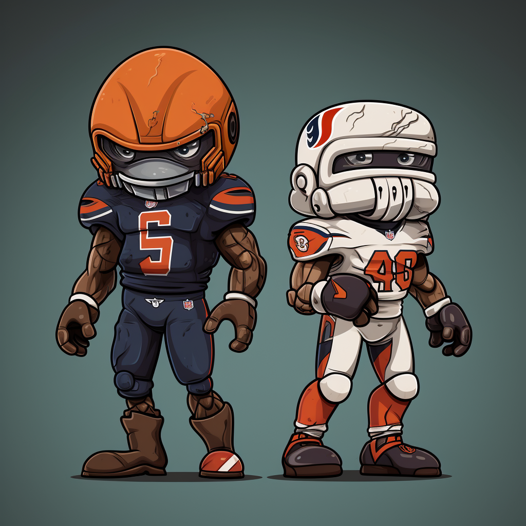 Small characters of Cleveland Browns vs Houston Texans