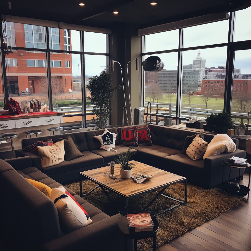 Cleveland themed athlete lounge