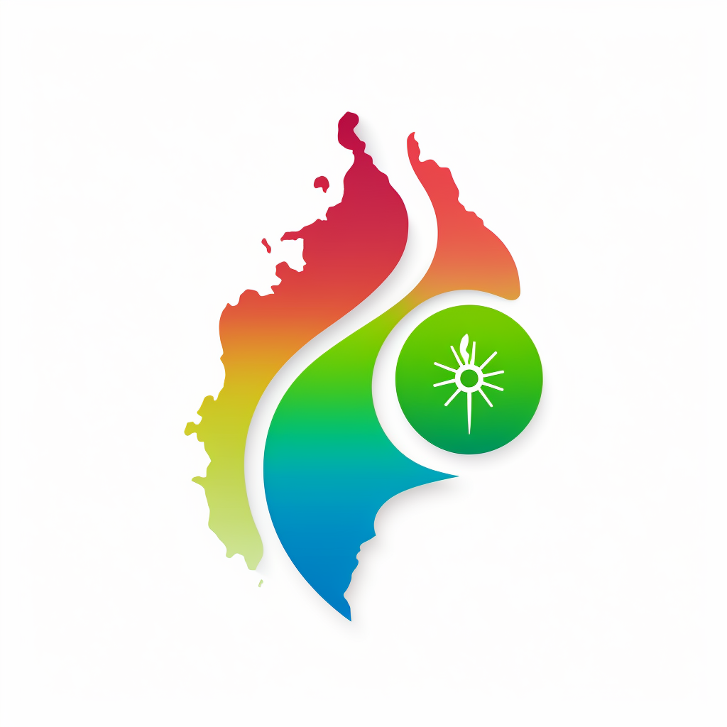 Climate Terra Health Minimal Logo India Map