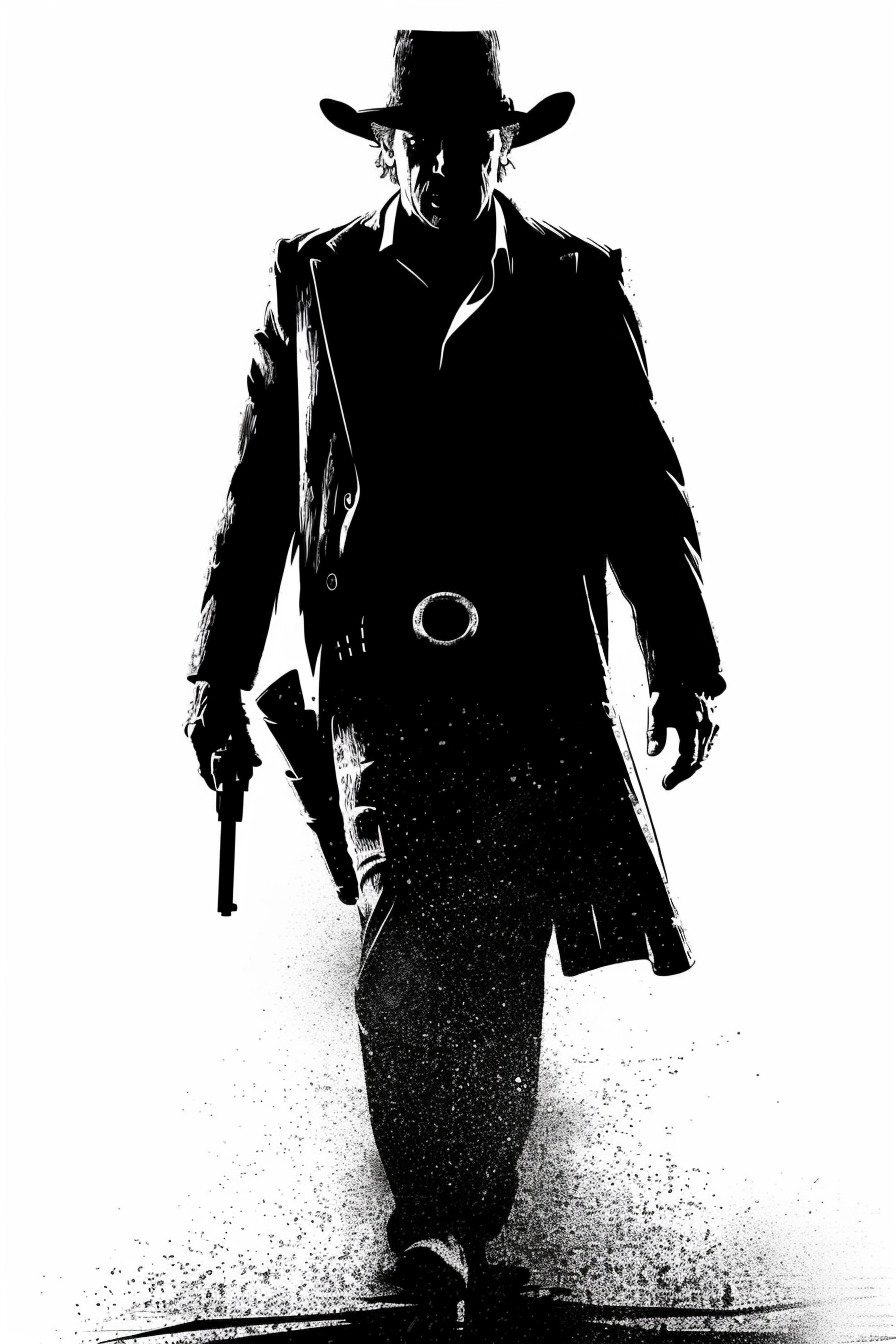 Clint Eastwood Silhouette Stencil