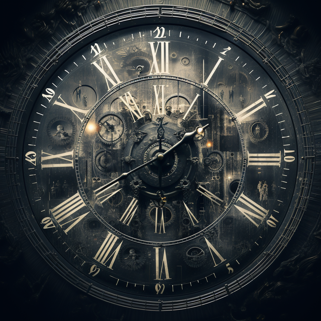 Clock with Ghosts - High Quality