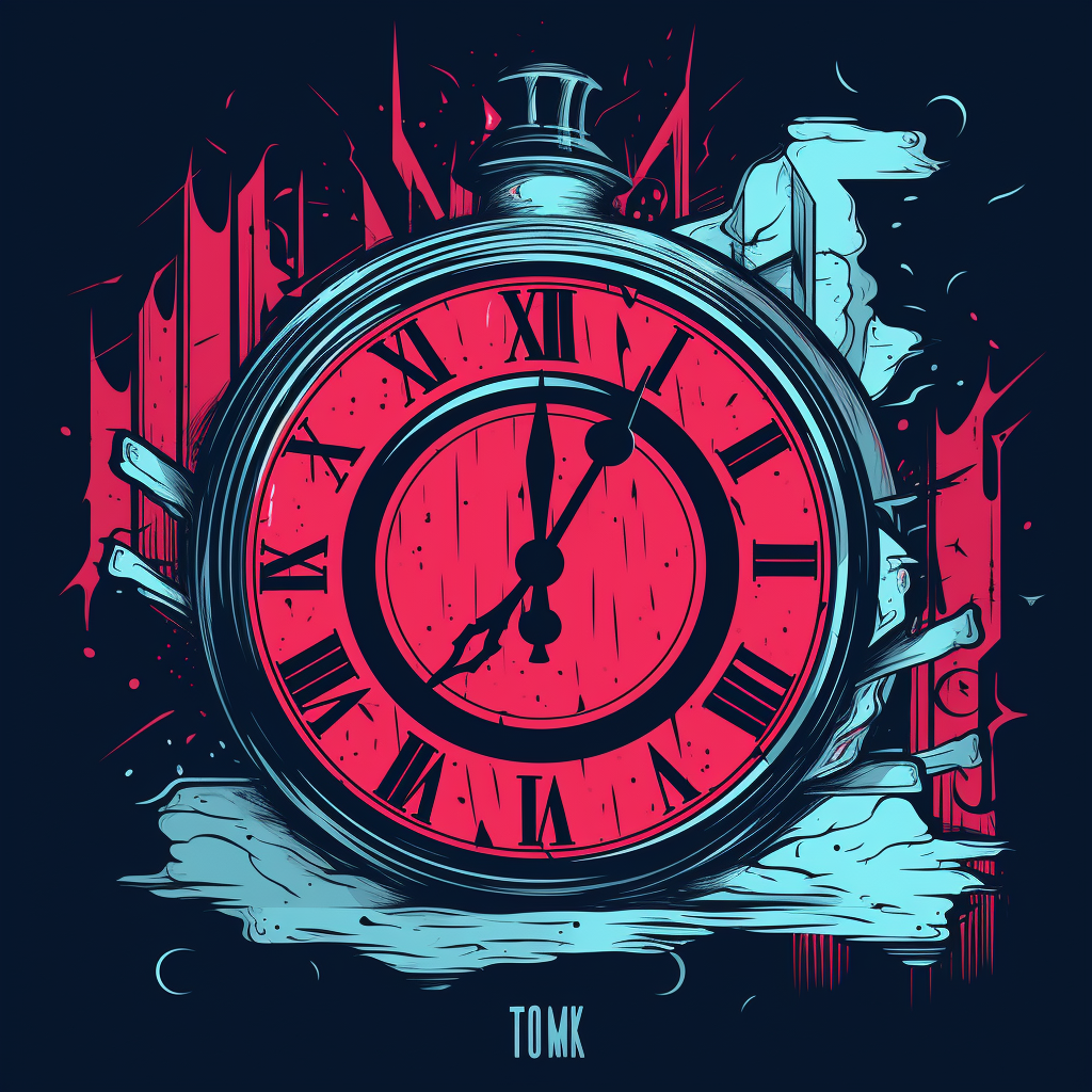 Clock illustration saying Tik Tok