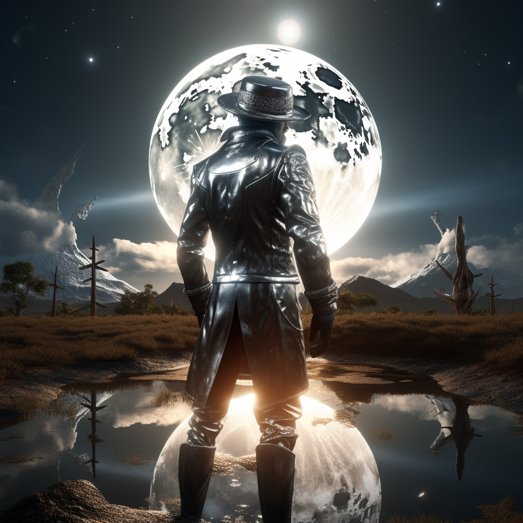 Clockwork Man with Reflective Moon Jacket