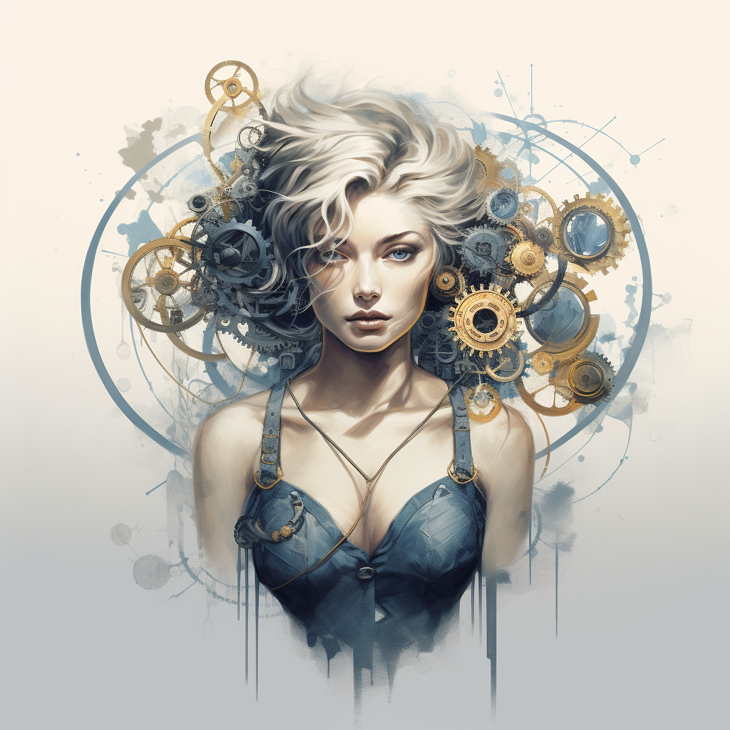 Clockwork heart woman image