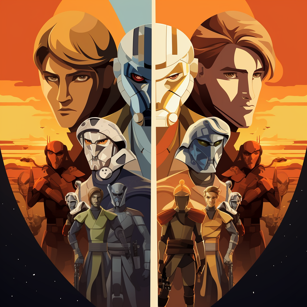 A visually captivating representation of the new style in Clone Wars