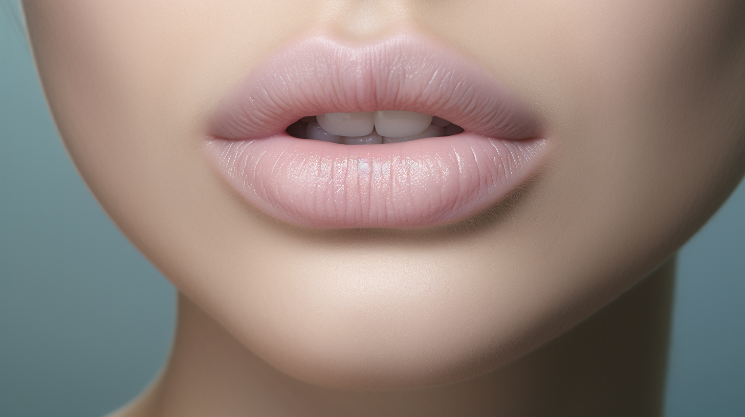 Close-up of Thin Closed Lips