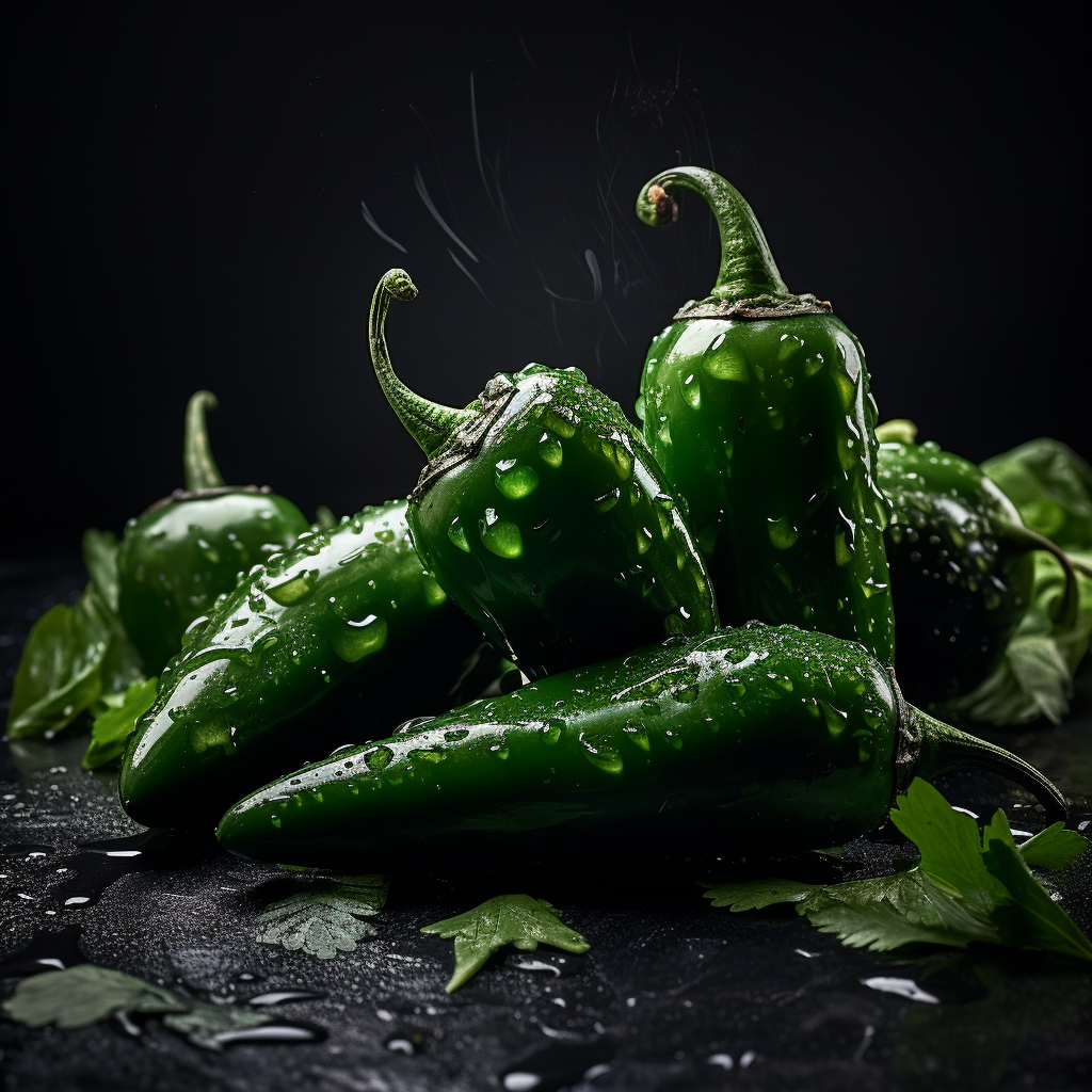 Moody close-up of jalapenos