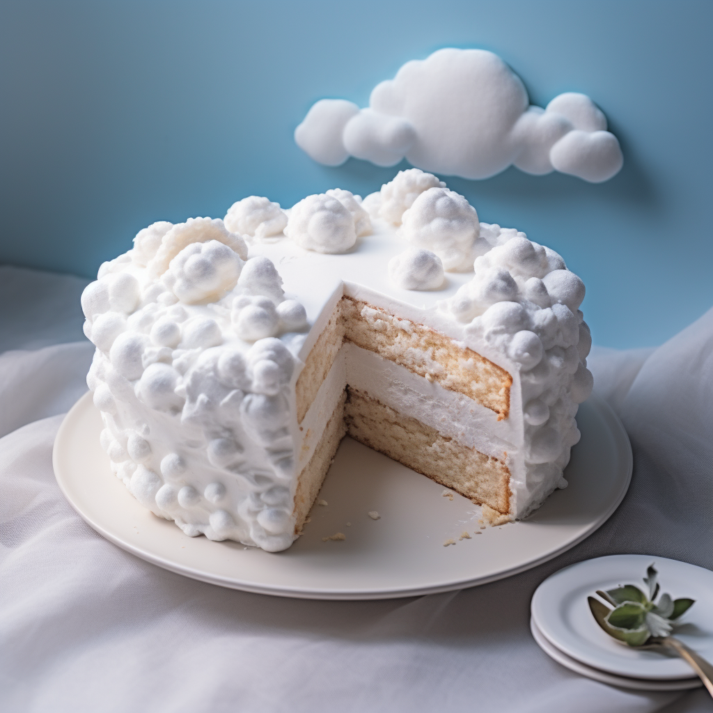 Cloud Cake Slice Photo