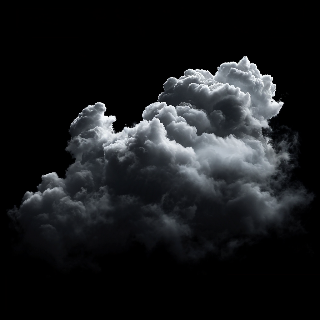 Cloud effect on black background