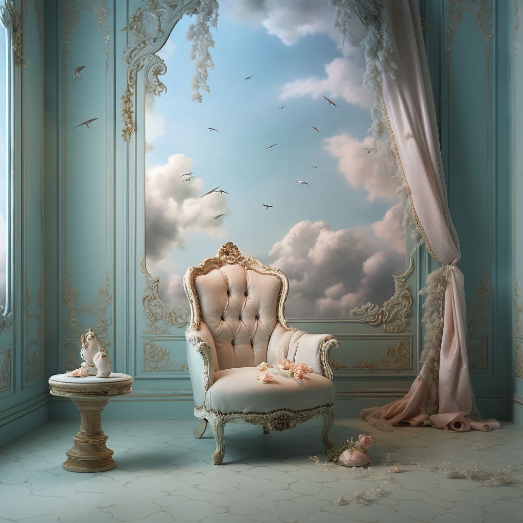 Rococo-inspired Cloud Room Illustration  ?