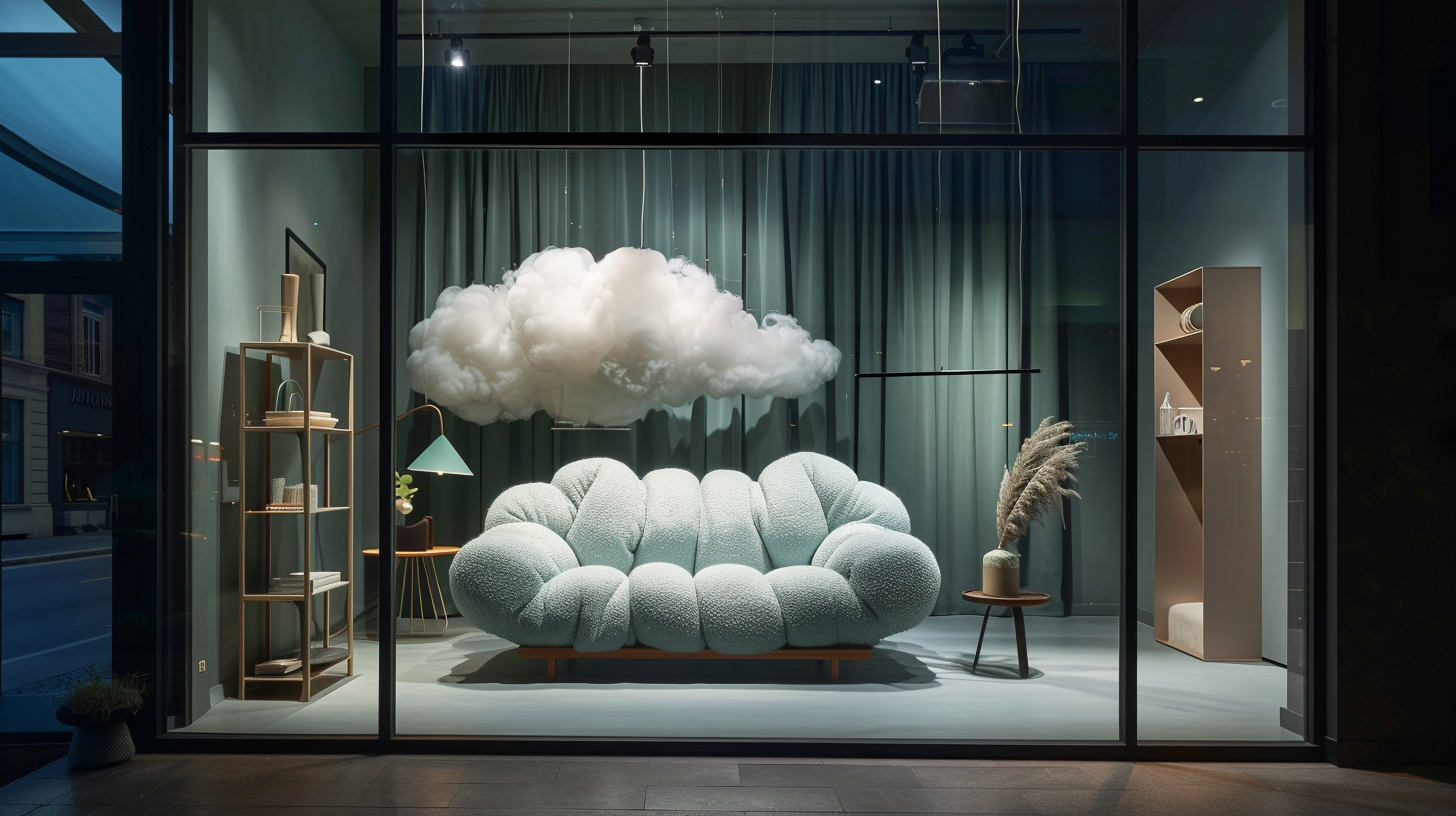 Cloud Sofa in Exhibit Display