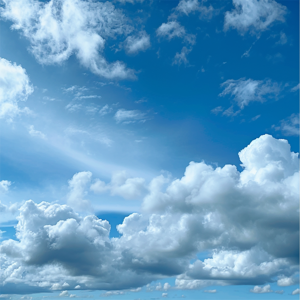 Stylish Clouds on Blue Sky