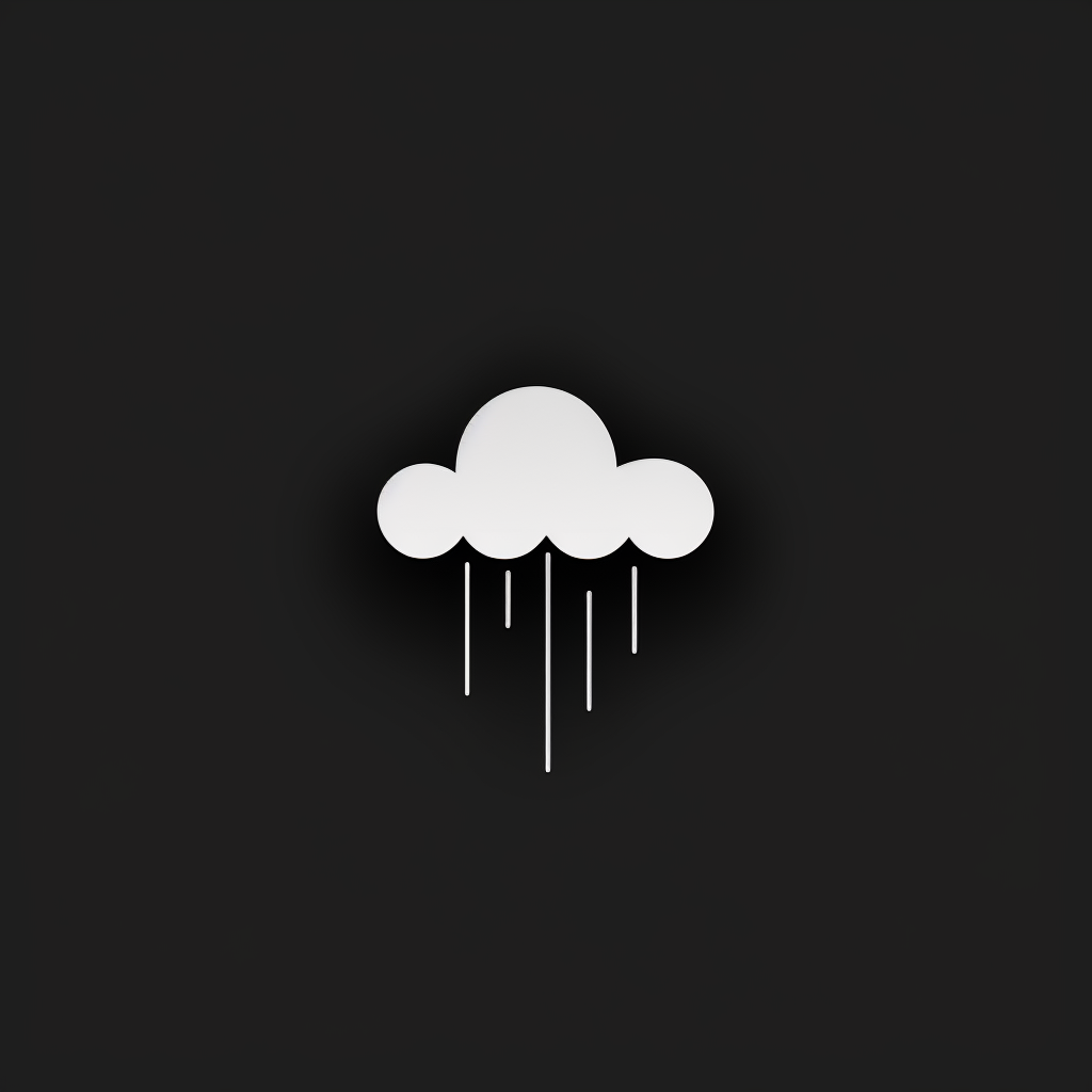 Minimal cloud logo with black and white lines