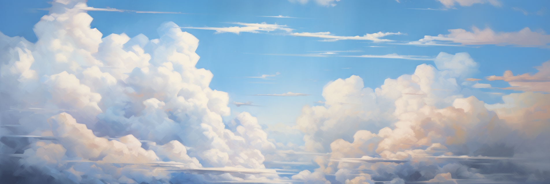 Oil Painting of Clouds in the Sky