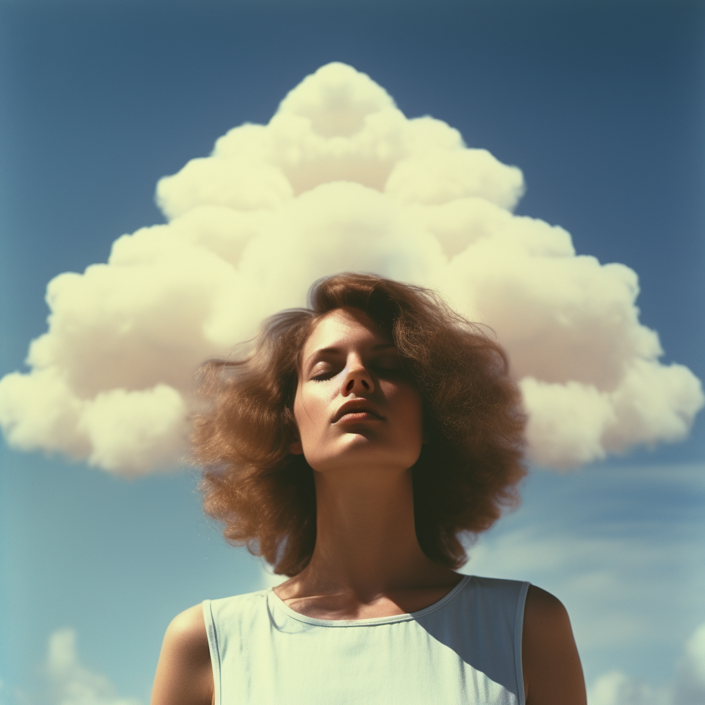 1970s clouds in soft, contrasting colors